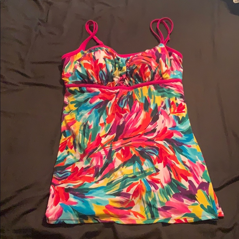 Colorful plus size swimsuit